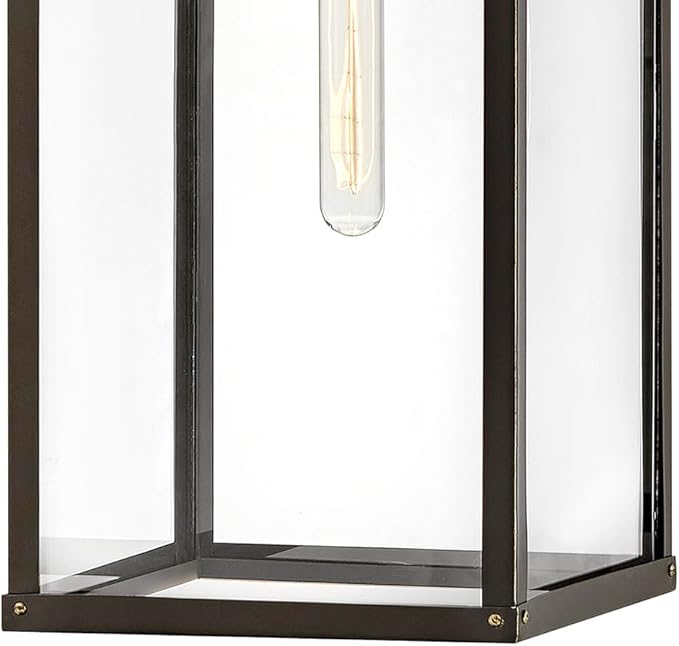 Hinkley Porter Collection One Light Extra Large Outdoor Wall Mount Lantern, Oil Rubbed Bronze