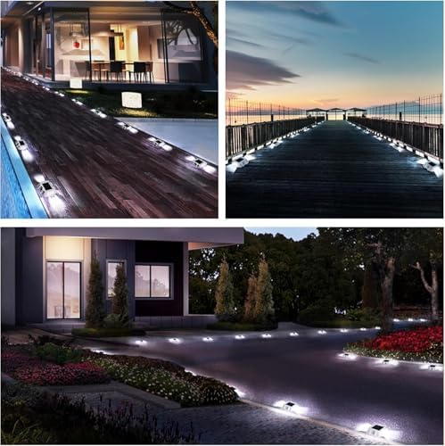 Solar Deck Light,Waterproof Night Lamp Reflective Flashing Warning Step Lights Driveway Dock Lights for Outdoor | Lumora