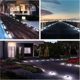 Solar Deck Light,Waterproof Night Lamp Reflective Flashing Warning Step Lights Driveway Dock Lights for Outdoor | Lumora