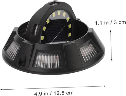4Pcs Solar Ground Lights Outdoor In-ground Landscape Pathway Walkway Lighting for Garden Patio Backyard Lawn Side Glow Rotatable Plastic Lawn Lamps Easy Installation Compact Design