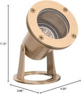 Underwater Light 113 Solid Brass Submersible LED Lights with 7WMR16 LED Bulb for Watertight Bright Long Lasting | Lumora