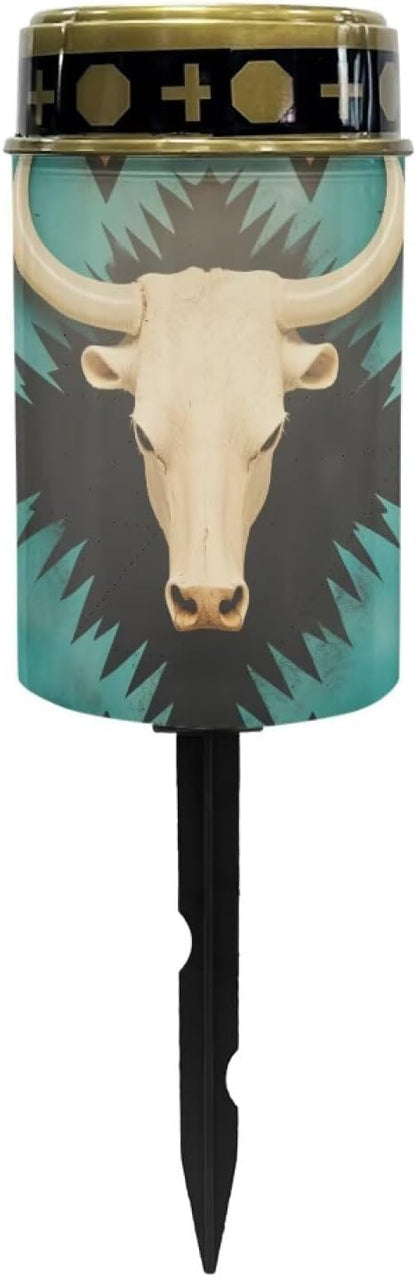 ZOUTAIRONG Solar Light for Cemetery Grave 2 Pack Solar Garden Lights Outdoor Garden Lights Solar Pathway Lights Outdoor Cemetery Solar Lights for Grave Solar Lights Goat Skull