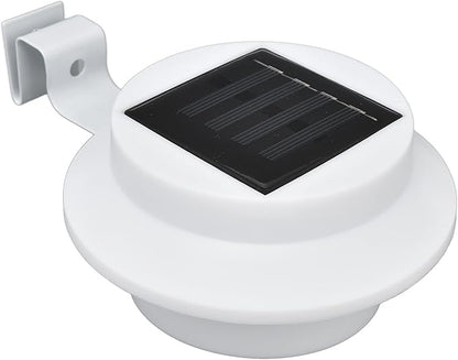White Solar Powered Gutter Lights, Solar Gutter Lights Outdoor Decorative Waterproof Led Fence Lamp for Lighting Railing Outside Wall Deck Garden Path Backyard Sidewalk Yard Patio