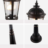 Lights Outdoor IP54 Waterproof Outdoor Column Post Lamp Glass Lantern European Victoria Antique Metal High Pole | Lumora