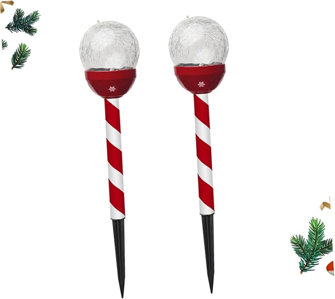 Veemoon Solar-Powered Crack Ball Garden Lights Led Landscape Lamp Outdoor Solar Lights Energy Efficient Christmas Decor