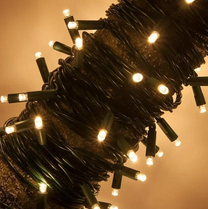 AIYAKA String Lights, 2-Pack LED String Light with 400 Bright LEDs, 150 FT Waterproof Connectable Fairy Lights with 8 Modes, Green Wire, Warm White for Indoor & Outdoor