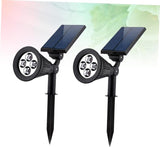 Uonlytech 2pcs Led Solar Garden Path Lights Ground Plug RGB Landscape Spotlights Outdoor Patio Lighting No Wiring | Lumora