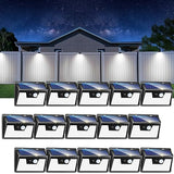 Solar Outdoor Lights [15 Pack/140LED], Motion Sensor Outdoor Light Ultra-Bright, Solar Powered Security Lights 3 Working Modes, Waterproof for Outside Garden Yard (500LM)
