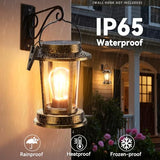 Solar Lanterns Outdoor Waterproof 2 Pack , Upgraded Solar Lights Outdoor, Bright Solar Powered Lanterns Decorative, Hanging Solar Lights for Outside Patio Garden Yard Path Porch Decor(Antique Copper)