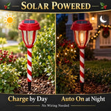 DERAYSION 12 Pack Solar Lights Outdoor, Christmas Solar Pathway Lights Auto On/Off Waterproof Garden Lights for Path, Yard, Walkway, Driveway Christmas Décor