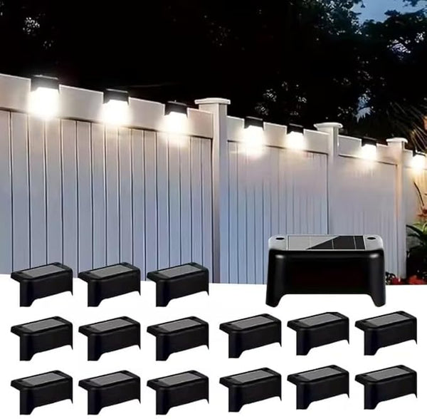 16/8 Set Solar Outdoor Step Lights, LED Landscape Lights, with IP55 Protection Rating, Suitable for Stairs, Steps | Lumora