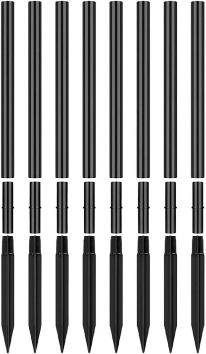Solar Light Replacement Stakes with Extension Tubes and Connectors for Outdoor Landscaping Path Lights Weather-Resistant Garden Lighting Accessories 12.20In