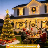 JMEXSUSS 502ft 1500 LED Christmas Lights Outdoor with Remote, Warm White