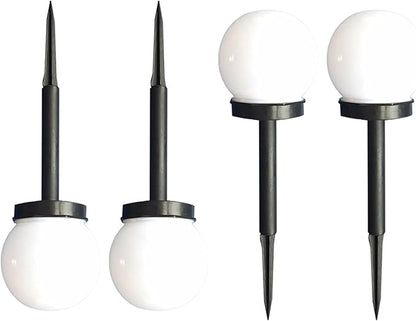 4pcs Solar Lawn Lights, Bubble Shaped Garden LED Pathway Lights with White Glow, Weatherproof Solar Sphere Stakes for Outdoor Yard and Landscape Lighting