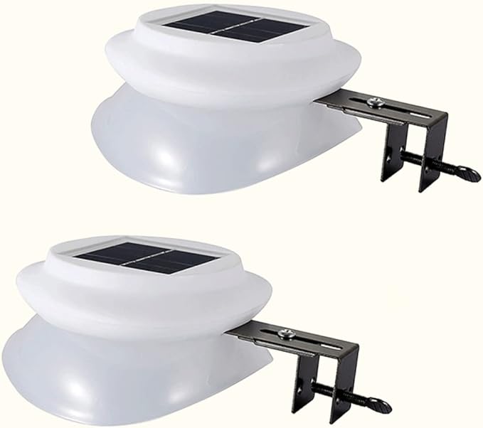 2pcs Solar Garden Lights Warm White Led Outdoor Fence Lamps for Pathways Yards Walkways Easy Install Solar Lighting Decor Weather-Resistant Design