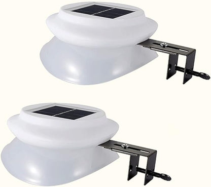2pcs Solar Garden Lights Warm White Led Outdoor Fence Lamps for Pathways Yards Walkways Easy Install Solar Lighting Decor Weather-Resistant Design