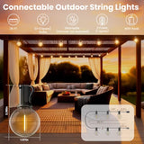 RTTY Outdoor String Lights 25 FT Waterproof, Patio Light 13 G40 LED Bulbs