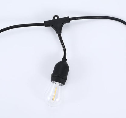 25FT LED Outdoor Patio String Lights.IP65 Water Proof Strand with 12 Shatterproof Bulbs.UL Listed Heavy-Duty Christmas Lights.Outside Hanging Lights for Patio,Balcony,Garden,Yard,Party.