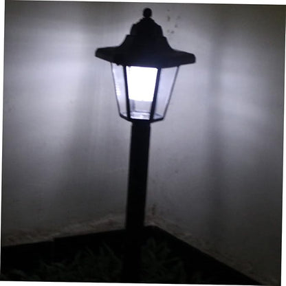 Mipcase 2Pcs Solar Powered LED Garden Lights Solar Pathway Lights for Outdoor Landscape Lawn Patio Automatic Off Night Sensor White Light