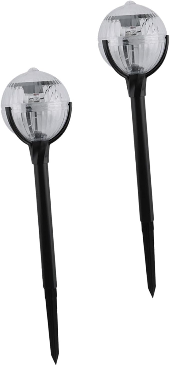 Yardwe Solar Powered Lawn Lights 2pcs, Color-Changing LED Garden Path Lights for Outdoor Yard and Patio Landscape Lighting