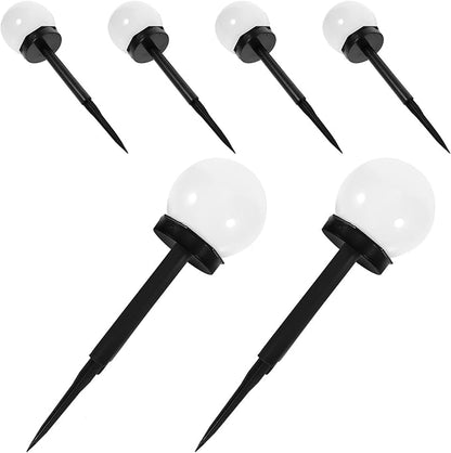 Zerodeko 6pcs Solar Lawn Lights Waterproof Ground Plug Courtyard Garden Solar Lamps Outdoor Warm Light Landscape Path Lighting