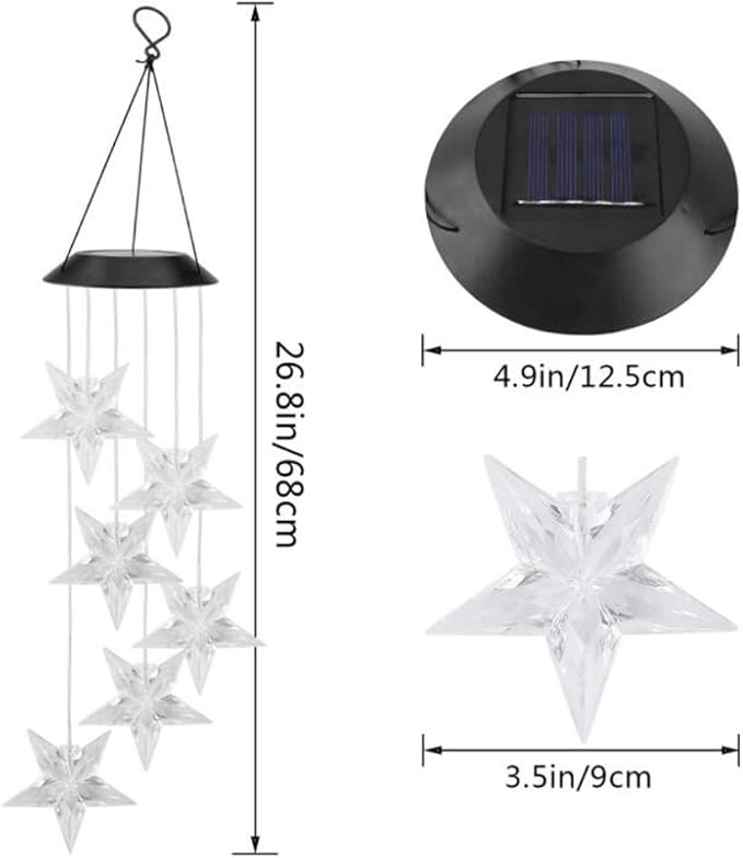 EpicGadget Large Star Solar Light - Color Changing Waterproof Outdoor Garden Decorative Lights for Walkway Pathway Backyard Christmas Decoration Parties