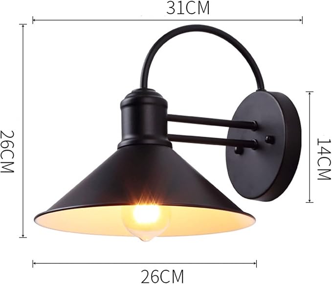 wall sconces Outdoor Wall Light Vintage Outside Lights, Patio Rainproof Wall Lights, E26 Wall Sconce Fixture IP54 | Lumora
