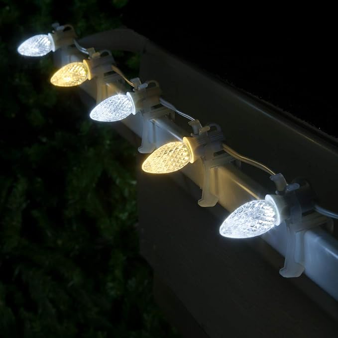 C7/E12 Light Stringer, E12 Sockets, 12” Socket Spacing, Outdoor String Light Patio Stringer Christmas Lights | Lumora