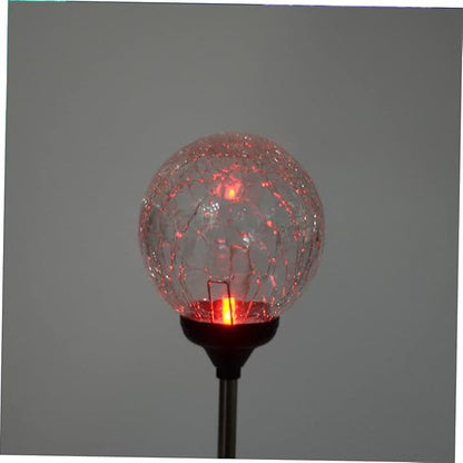 jojofuny 4pcs Elegant Solar Pathway Lights Led Lawn Light Ground Plug Landscape Garden Decor