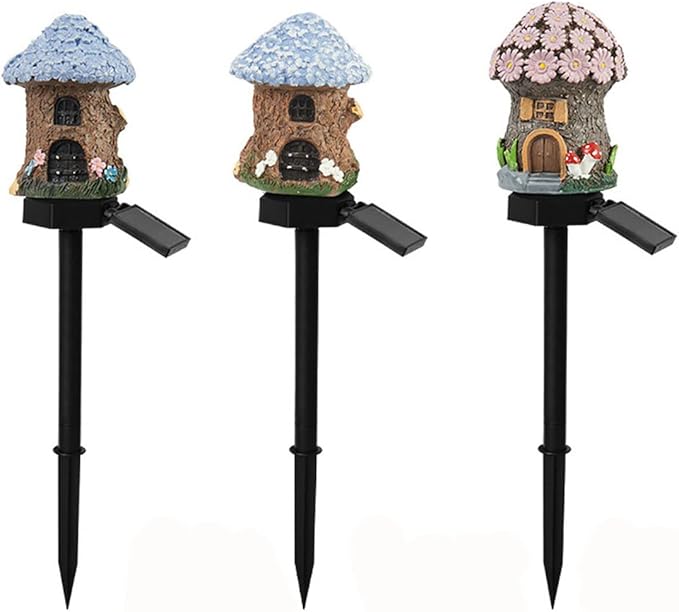 Ulalaza 2PCS Garden Solar Lights Multi-Color Changing LED Flower Stake Light Decorative Landscape Lawn Yard Outdoor Lights The Length is About 70 * 140 * 430mm/3 * 6 * 17inch Sold as Two as Shown