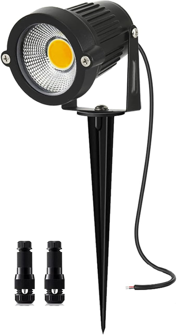 1Pack Low Voltage Landscape Lights LED 5W Landscape Lighting with connectors AC/DC 12V-24V Outdoor Spotlight IP66 | Lumora