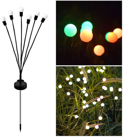 Hilitand Solar Bright Solar Swaying Lights Yard Patio Pathway Decoration (6 Colorful Light)