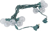 10 Foot LED G40 Sparkle Outdoor Patio String Lights with 10 Pure White Globe Bulbs – Market Bistro Café Hanging | Lumora