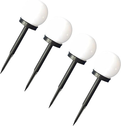 Gadpiparty 4pcs Solar Lawn Lights Bubble Shape with Warm White Led, Weatherproof Solar Pathway Lighting for Outdoor Garden and Yard