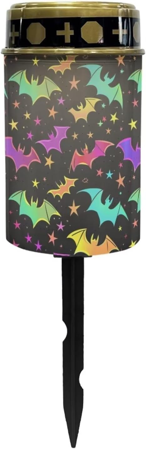 ZOUTAIRONG Solar Light for Cemetery Grave 2 Pack Solar Garden Lights Solar Powered Outdoor Lights Powered Solar Pathway Lights Outdoor Cemetery Solar Lights for Grave Solar Lights Bat