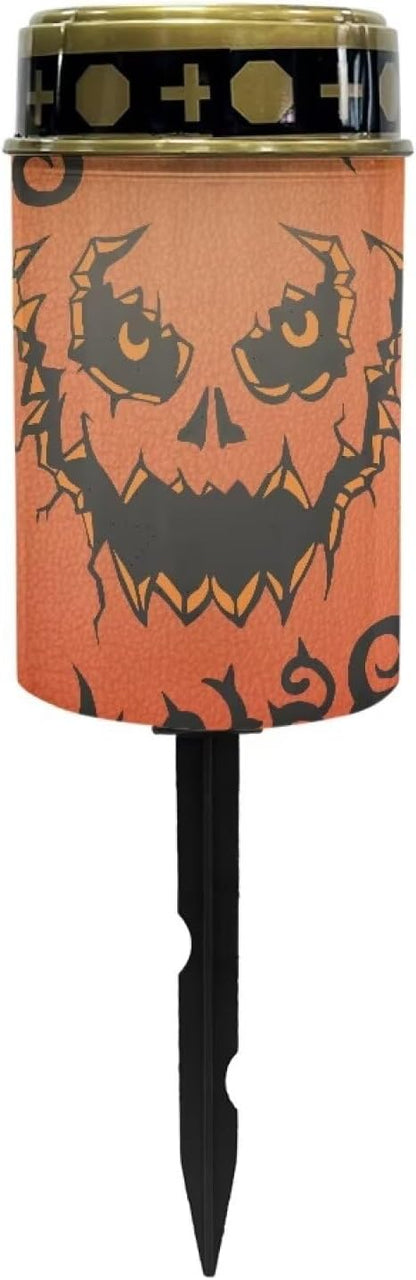 Ghost Face Solar Lights Outdoor Waterproof, Landscape Lighting Outdoor Solar Lights for Outside Solar Garden Lights for Pathway, Walkway, Patio, Yard, Lawn