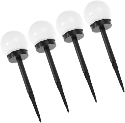 4pcs Solar Lawn Lights Outdoor Waterproof Ground Plug Courtyard Path Lighting Warm White Solar Garden Lights for Landscape and Patio