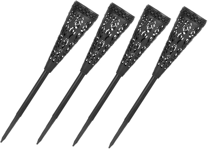 Homoyoyo 4pcs Solar Pathway Lights Outdoor Waterproof Lawn Garden LED Solar Yard Lights with Warm White Projection for Patio and Walkway