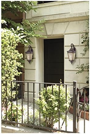Feiss OL5401BK Cotswold Lane Outdoor Patio Lighting Wall Lantern, Black, 2-Light (9"W x 21"H) 120watts