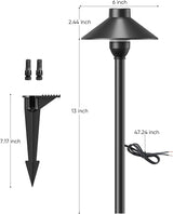 PARTPHONER Low Voltage Landscape Lighting 6-Pack, Aluminum 12V Pathway Lights with G4 Bulbs, Waterproof Stylish | Lumora