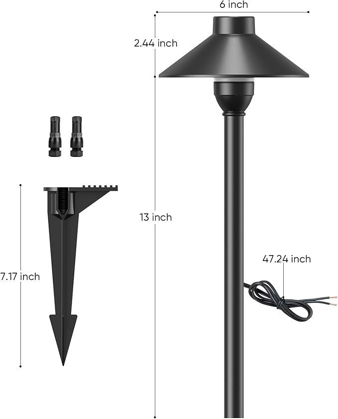 PARTPHONER Low Voltage Landscape Lighting 12-Pack, Aluminum 12V Pathway Lights with G4 Bulbs, Waterproof Stylish | Lumora