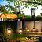 Solar Lanterns Outdoor Waterproof, Bright Hanging Solar Lights for Outside