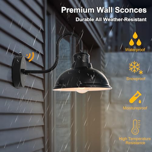 Dusk to Dawn Barn Lights Outdoor Wall Light 8" Exterior Lighting Fixtures
