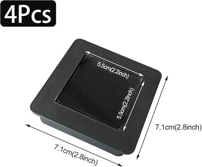 Solar Lantern Light Replacement Top, Square Solar Light Battery Box Square Solar Lamp Accessories for Garden Patio Walkway Yard(4pcs)