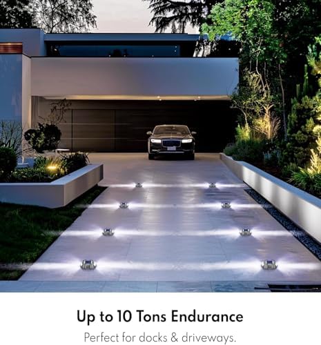 Solar Deck Light,Waterproof Night Lamp Reflective Flashing Warning Step Lights Driveway Dock Lights for Outdoor | Lumora