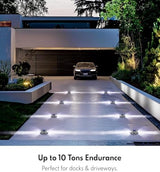 Solar Deck Light,Waterproof Night Lamp Reflective Flashing Warning Step Lights Driveway Dock Lights for Outdoor | Lumora
