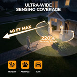 18.5"Large Outdoor Motion Sensor Porch Light Dusk to Dawn Wall Light White