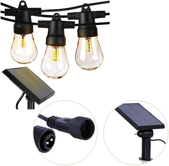 Brightech Solar String Lights Bundled with Extension Cord and One Extra Solar Panel
