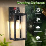 BesLowe 2-Pack 13” Upgraded Motion Sensor Outdoor Wall Lights, Black