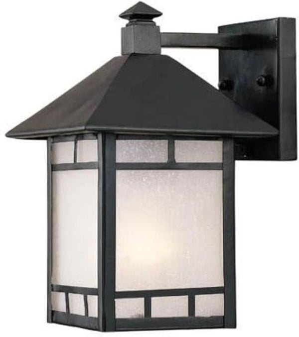 Acclaim 9002BK Artisan Collection 1-Light Wall Mount Outdoor Light Fixture, Matte Black | Lumora